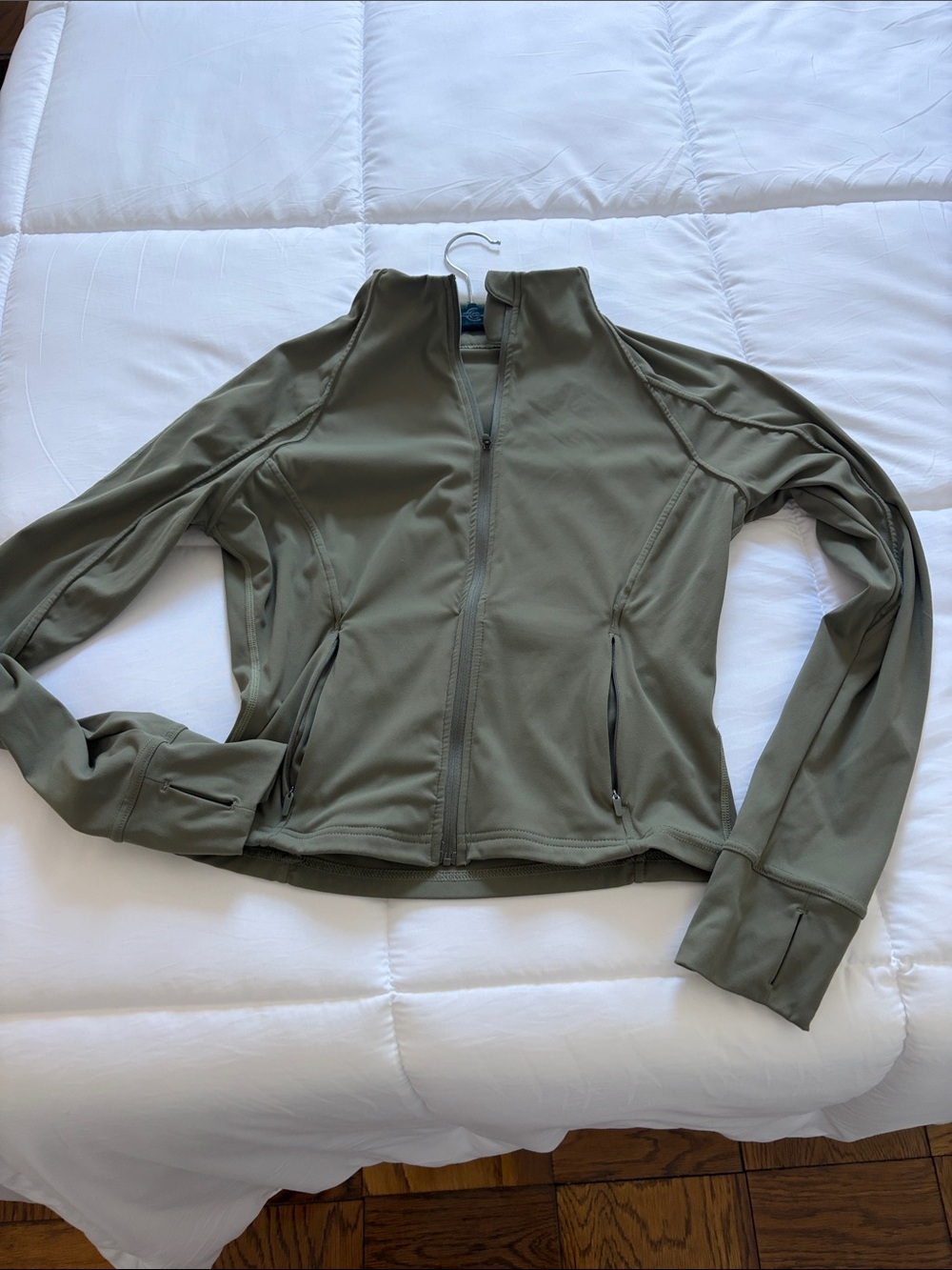 Women’s Olive Utility Zip Hoodie Jacket